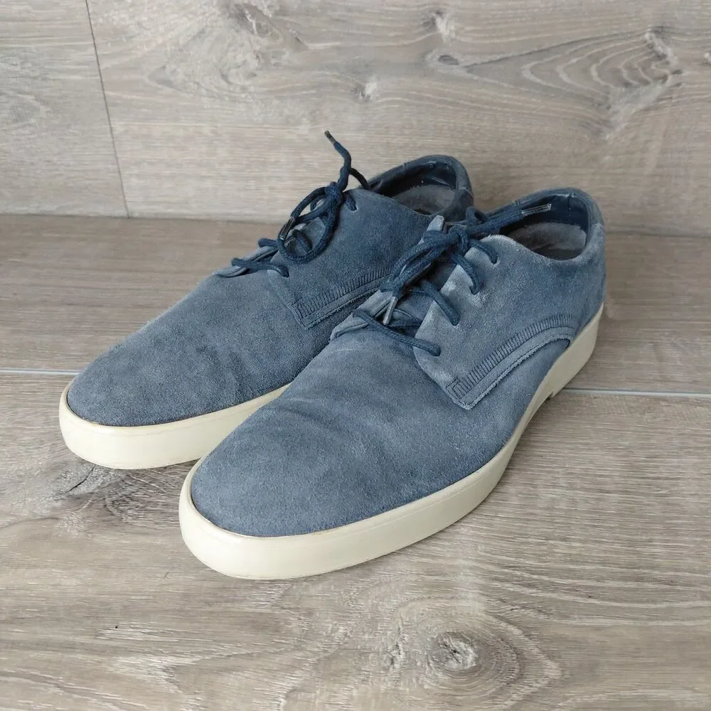 Allen Edmonds Driggs Derby Sneakers Mens 9.5 Blue Suede Leather Casual Shoes USA
